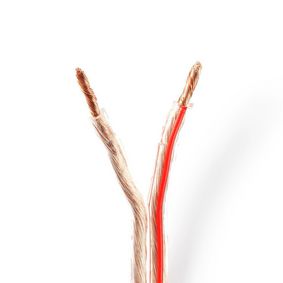 CAGW4000TR150 Speaker-kabel | 2 x 4.00 mm² | cca | 15.0 m | rond | pvc | transparant | folieverpakking