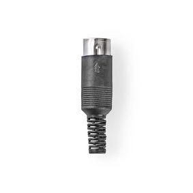 CAVC20903BK Din-connector | recht | male | vernikkeld | twist-on | diameter kabelinvoer: 6.0 mm | polyvinylchlor