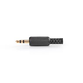 CAVC22900BKG 3,5 mm audioconnector | recht | male | verguld | solderen | diameter kabelinvoer: 4.0 mm | polyvinyl