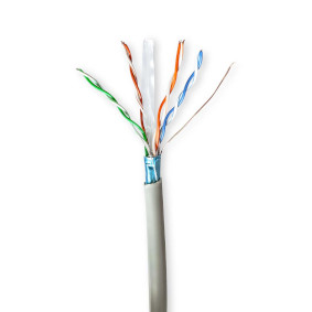CCBG8522GY100 Netwerk kabel rol | cat6 | stranded | f/utp | cca | 100.0 m | binnenshuis | rond | pvc | grijs | tre