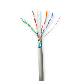 CCBG8522GY50 Netwerk kabel rol | cat6 | stranded | f/utp | cca | 50.0 m | binnenshuis | rond | pvc | grijs | trek