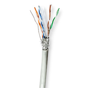CCBG8524GY100 Netwerk kabel rol | cat6 | stranded | s/ftp | cca | 100.0 m | binnenshuis | rond | pvc | grijs | tre