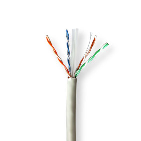 CCBG8525GY100S Netwerk kabel rol | cat6 | solid | u/utp | koper | 100.0 m | binnenshuis | rond | lszh | grijs | tre