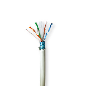 CCBG8526GY100S Netwerk kabel rol | cat6 | solid | f/utp | koper | 100.0 m | binnenshuis | rond | lszh | grijs | tre