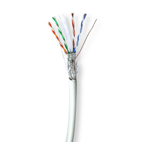 CCBG8528GY100S Netwerk kabel rol | cat6 | solid | s/ftp | koper | 100.0 m | binnenshuis | rond | lszh | grijs | tre