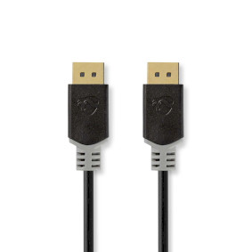 CCBW38010AT20 Displayport-kabel | displayport male | displayport male | 8k@60hz | verguld | 2.00 m | rond | pvc | 