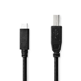 CCGB60650BK20 Usb-kabel | usb 2.0 | usb-c™ male | usb-b male | 480 mbps | vernikkeld | 2.00 m | rond | pvc |