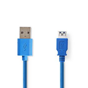 CCGB61010BU20 Usb-kabel | usb 3.2 gen 1 | usb-a male | usb-a female | 5 gbps | vernikkeld | 2.00 m | rond | pvc | 