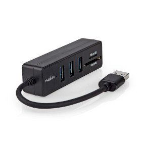 CCGB61250BK01 Usb-hub | usb-a male | 3x usb a female | 5-poorts poort(en) | usb 3.2 gen 1 | usb gevoed | 5 gbps | 