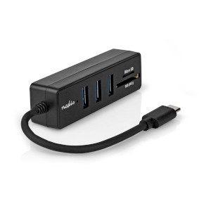 CCGB64250BK01 Usb-hub | 1x usb-c™ | 3x usb a female | 5-poorts poort(en) | usb 3.2 gen 1 | usb gevoed | 5 gb