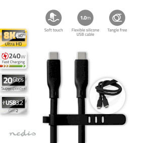 CCGB64810BK10 Usb-kabel | usb 3.2 gen 2 | usb-c™ male | usb-c™ male | 240 w | 8k@30hz | 20 gbps | vern