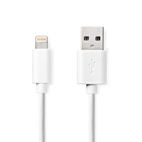 CCGL39300WT10 Lightning kabel | usb 2.0 | apple lightning 8-pins | usb-a male | 480 mbps | vernikkeld | 1.00 m | r