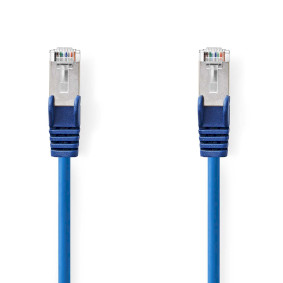 CCGL85121BU20 Cat5e netwerkkabel | sf/utp | rj45 male | rj45 male | 2.00 m | rond | pvc | blauw | label