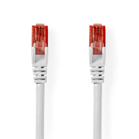 CCGL85200WT05 Cat6 netwerkkabel | rj45 male | rj45 male | u/utp | 0.50 m | rond | pvc | wit | label