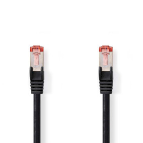CCGL85221BK150 Cat6 netwerkkabel | rj45 male | rj45 male | s/ftp | 15.0 m | rond | lszh | zwart | label