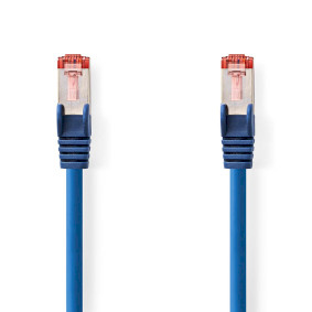 CCGL85221BU025 Cat6 netwerkkabel | rj45 male | rj45 male | s/ftp | 0.25 m | rond | lszh | blauw | label