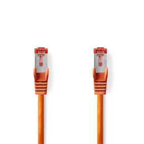 CCGL85221OG05 Cat6 netwerkkabel | rj45 male | rj45 male | s/ftp | 0.50 m | rond | lszh | oranje | label