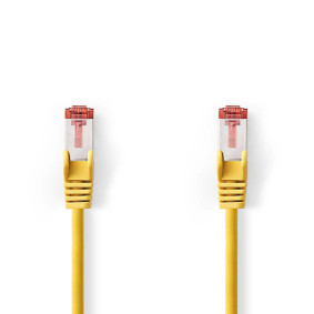 CCGL85221YE100 Cat6 netwerkkabel | rj45 male | rj45 male | s/ftp | 10.0 m | rond | lszh | geel | label