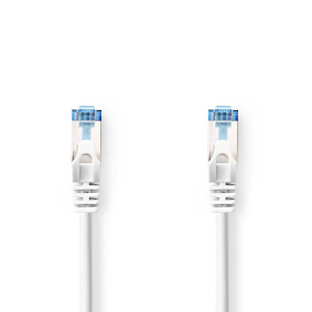 CCGL85330WT025 Cat6a netwerkkabel | s/ftp | rj45 male | rj45 male | 0.25 m | snagless | rond | lszh | wit | label