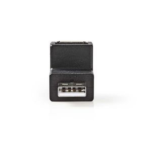 CCGP60940BK USB-Adapter | USB 2.0 | USB-A Male | USB-A Female | Vernikkeld | 270° Gehoekt | PVC | ABS | Zwa