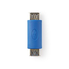 CCGP61902BU USB-Adapter | USB 3.2 Gen 1 | USB-A Female | USB-A Female | Vernikkeld | PVC | Blauw | Polybag