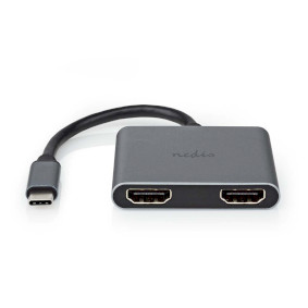 CCGP64670BK01 Usb multi-port adapter | 2-in-1 | usb 3.2 gen 1 | usb-c™ male | 2x hdmi™ | 0.10 m | rond