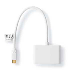 CCGP65960WT02 Usb multi-port adapter | 2-in-1 | usb 3.2 gen 1 | usb-c™ male | 2x usb-a | 5 gbps | 0.20 m | r