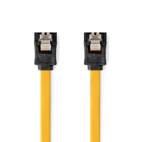 CCGB73250YE05 Sata kabel | 6 gbps | sata 7-pins female | sata 7-pins female | vernikkeld | 0.50 m | plat | pvc | g