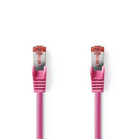 CCGP85221PK150 Cat6 netwerkkabel | rj45 male | rj45 male | s/ftp | 15.0 m | rond | lszh | roze | polybag