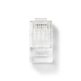 CCGB89330TP Rj45-connector | rj45 pass through | solid utp cat5 | recht | verguld | 10 stuks | pvc | transparant