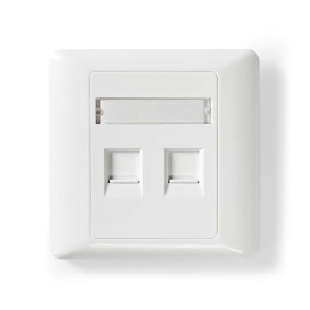 CCGP89760WT Netwerk keystone-voorplaat | frontplaat rj45 | 2 poort(en) | abs | wit | envelop