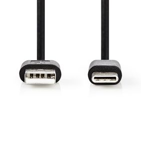 CCGT60600BK10 USB-Kabel | USB 2.0 | USB-A Male | USB Type-C™ Male | 480 Mbps | 2.5 W | Vernikkeld | 1.00 m |