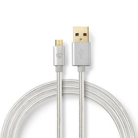 CCTB60500AL20 Usb-kabel | usb 2.0 | usb-a male | usb micro-b male | 15 w | 480 mbps | verguld | 2.00 m | rond | ge