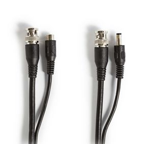 CCTVCA10BK100 Cctv-security kabel | bnc / dc | 10.0 m | rond | pvc | zwart | gift box
