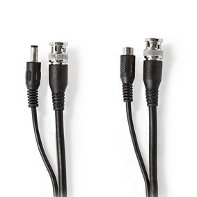 CCTVCA10BK200 Cctv-security kabel | bnc / dc | 20.0 m | rond | pvc | zwart | gift box