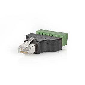 CCTVCM20BK Cctv-security connector | 8-voudig aansluitblok | rj-45 male | male | groen / zwart