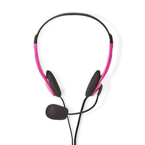 CHST100PK Pc-headset | on-ear | stereo | 2x 3.5 mm | inklapbare microfoon | roze