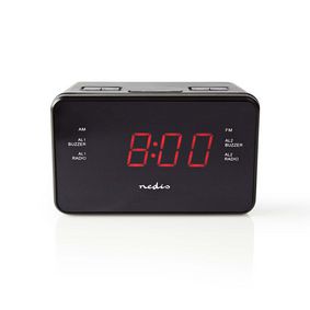 CLAR002BK Digitale wekkerradio | led-scherm | 1x 3,5 mm audio-input | tijdprojectie | am / fm | snoozefunctie 