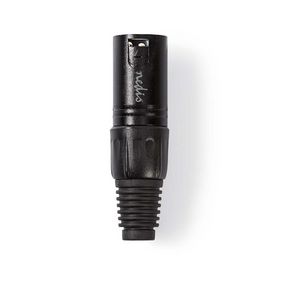 COTP15900BK Xlr-connector | recht | male | vernikkeld | solderen | diameter kabelinvoer: 5.0 mm | metaal | zwart