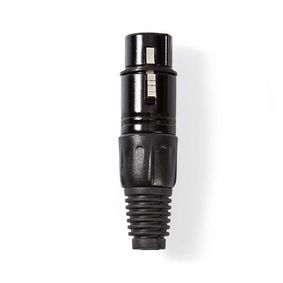 COTP15902BK Xlr-connector | recht | female | vernikkeld | solderen | diameter kabelinvoer: 5.0 mm | metaal | zwa