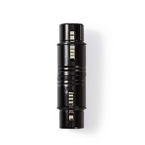 COTP15920BK Xlr-adapter | xlr 3-pins female | xlr 3-pins female | vernikkeld | recht | metaal | zwart | 1 stuks 