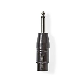 COTP15940BK Xlr-adapter | xlr 3-pins female | 6,35 mm male | vernikkeld | recht | metaal | zwart | 1 stuks | pol