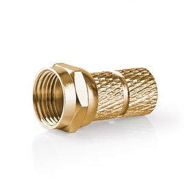 CSBW41907ME F-connector | recht | male | verguld | 75 ohm | twist-on | diameter kabelinvoer: 5.5 mm | koper | me