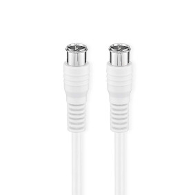 CSGB41300WT10 Satelliet- en antennekabel | f-male quick | f-male quick | vernikkeld | 75 ohm | dubbel afgeschermd 