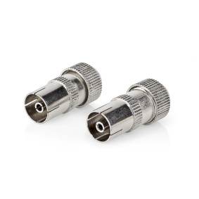 CSGP40922ME Iec (coax) connector | recht | female | vernikkeld | 75 ohm | schroef | diameter kabelinvoer: 7.0 mm