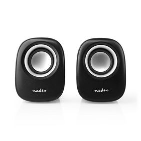 CSPR10020BK Pc-speaker | 2.0 | 12 w | 3,5 mm male | usb gevoed | volumebediening