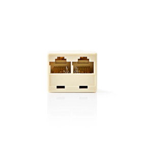 CTGB90991IY Telecom-netwerksplitter | rj45 female | 2x rj45 female | verguld | ivoor | pvc | doos