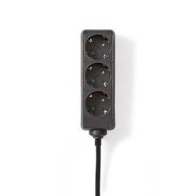 ESOC350F1BK Stekkerdoos | randaarde stekker / type f (cee 7/7) | 3-wegs | 5.00 m | 3680 w | 16 a | soort aarding