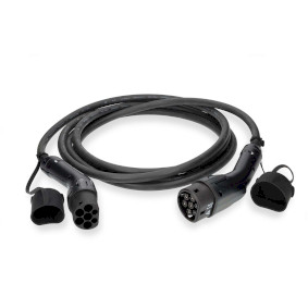EVCA22KWBK50 Kabel voor elektrische voertuigen | cable type 2 | 32 a | 22000 w | 3-fasen | 5.00 m | zwart | gift 