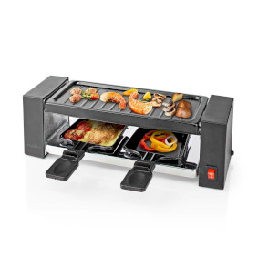 FCRA210FBK2 Gourmet / raclette | grill | 2 personen | spatel | anti-aanbak laag | rechthoek